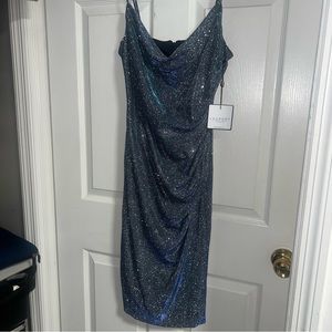 Laundry Mini Blue Sparkles Dress
